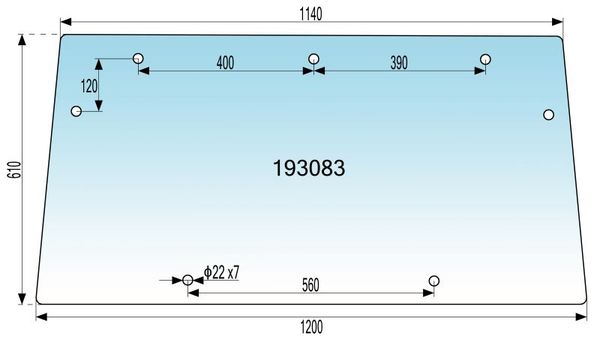 STEKLO KABINE ZADAJ zgoraj kabina: TORINCAB F13 STEKLO KABINE ZADAJ zgoraj kabina: TORINCAB F13