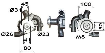 ČRPALKA VODE CASE CS48-CS58-CS52-CS63-CX 50-60 LINDNER Geotrac50-60 STEYR M948-M952-M958-M963