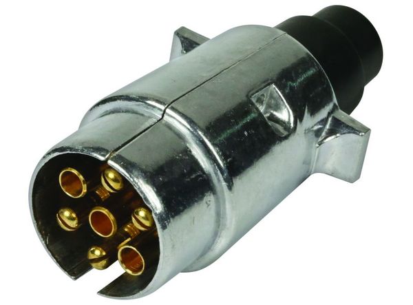 VTIKAČ 7 POLNI KOVINSKI  ALU - KONTAKTI NA VIJAKE 12V