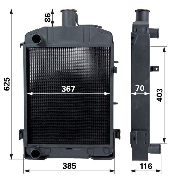 HLADILNIK VODE kratek vrat dolžina vratu L=86mm STEYR T80-T84-T86 HLADILNIK VODE kratek vrat dolžina vratu L=86mm STEYR T80-T84-T86