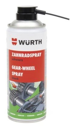 SPREJ MAST 1/400ml (črna) ZA ODPRTE ZOBNIK WÜRTH - Črno specialno mazivo, odporno na strige, odporno na visoke pritiske SPREJ MAST 1/400ml (črna) ZA ODPRTE ZOBNIK WÜRTH - Črno specialno mazivo, odporno na strige, odporno na visoke pritiske