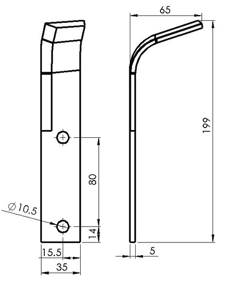 NOŽ FREZE DESNI GOLDONI DIESEL 8KS NOŽ FREZE DESNI GOLDONI DIESEL 8KS