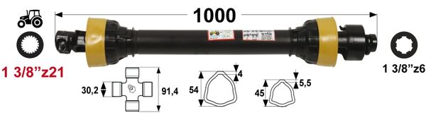 KARDAN T5 L=1000 mm S SKLOPKO PROSTOTEKOČO DESNI PROSTI TEK KARDAN T5 L=1000 mm S SKLOPKO PROSTOTEKOČO DESNI PROSTI TEK