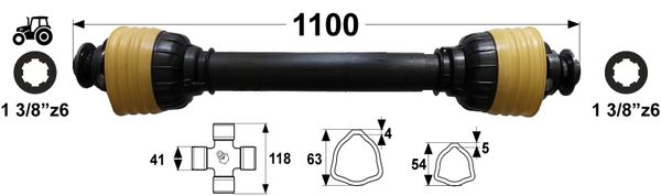 KARDAN T8 L= 1100 mm DIREKTNI KARDAN T8 L= 1100 mm DIREKTNI