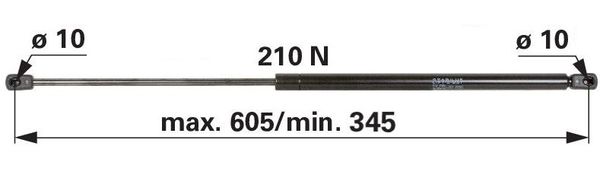 AMORTIZER KABINE L=605 F=210N FENDT AMORTIZER KABINE L=605 F=210N FENDT