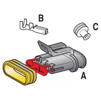 KONEKTOR VODOTESNI M (moški) 3-polni S-SEAL 150 KONEKTOR VODOTESNI M (moški) 3-polni S-SEAL 150