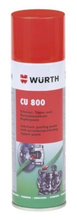 SPREJ MAST 1/300ml BAKRENA - CU800  WÜRTH
• Visokotemperaturno odporna mast z dodatkom bakra, dobra odpornost na obremenitve z visoko močjo lepljenja