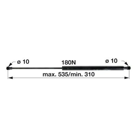 AMORTIZER KABINE - VRAT, SPREDNJEGA IN ZADNJEGA STEKLA L=535 F=180N SAME, DEUTZ FAHR Agrotron 4-70; 4-80; 4-85; 4-90; 4-95; 6-00; 6-05; 6-15; 6-20; AMORTIZER KABINE - VRAT, SPREDNJEGA IN ZADNJEGA STEKLA L=535 F=180N SAME, DEUTZ FAHR Agrotron 4-70; 4-80; 4-85; 4-90; 4-95; 6-00; 6-05; 6-15; 6-20;