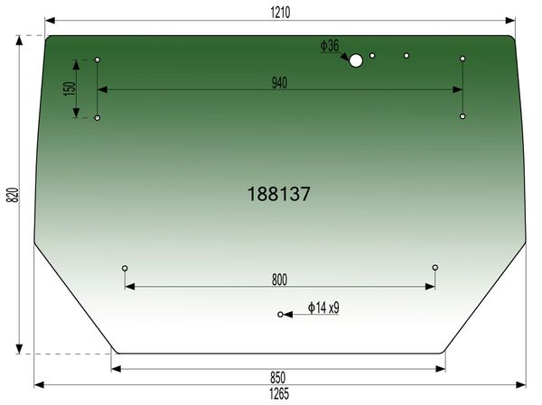STEKLO KABINE ZADAJ zgoraj (z gretjem) ZETOR FORTERRA 95-105-115-125 STEKLO KABINE ZADAJ zgoraj (z gretjem) ZETOR FORTERRA 95-105-115-125