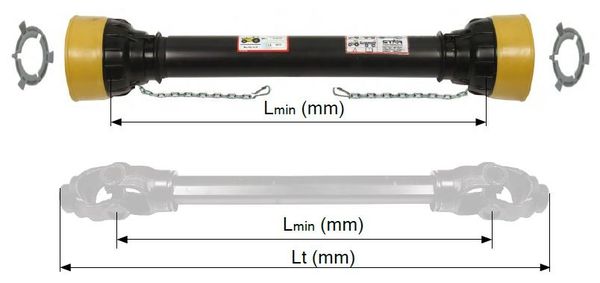 ZAŠČITE KARDANA kpl T7 Lmin=1744mm za kardane do skupne dožine Lt=2000mm SPT ZAŠČITE KARDANA kpl T7 Lmin=1744mm za kardane do skupne dožine Lt=2000mm SPT