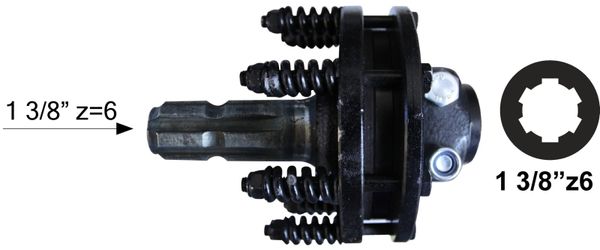 SKLOPKA  LAMELNA NASADNA 1200 Nm  NA OBEH STRANEH 1 3/8”z6