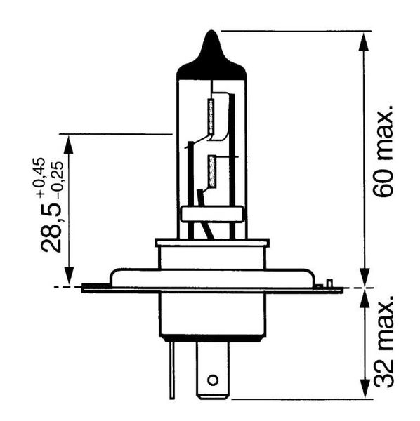 ŽARNICA H4 12V 60/55W P43T ŽARNICA H4 12V 60/55W P43T