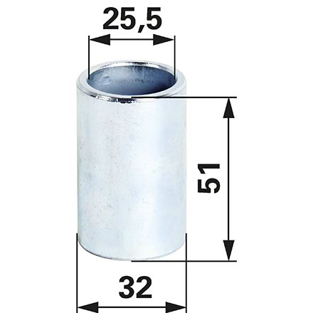 PUŠA REDUCIRNA 25/32mm L=50 KROGLA PRIKLOPA PUŠA REDUCIRNA 25/32mm L=50 KROGLA PRIKLOPA