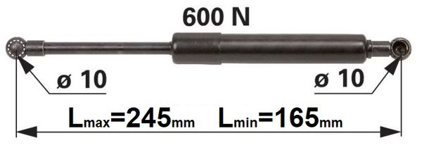 AMORTIZER KABINE L=245 F=600N MF AMORTIZER KABINE L=245 F=600N MF