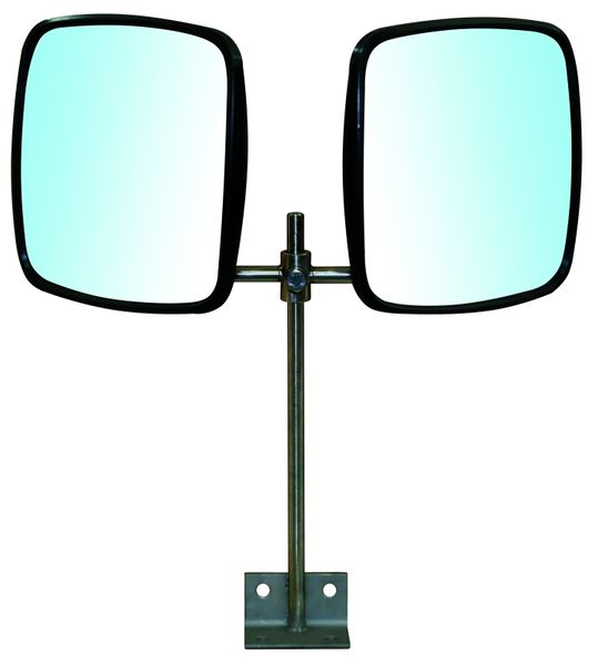 NOSILEC S KOTNIMA OGLEDALOMA INOX odsevni radij ogledal = 450mm