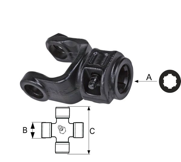VILICA T3 ZUNANJA A=1 3/8" z=6 KOMPLETNA VILICA T3 ZUNANJA A=1 3/8" z=6 KOMPLETNA