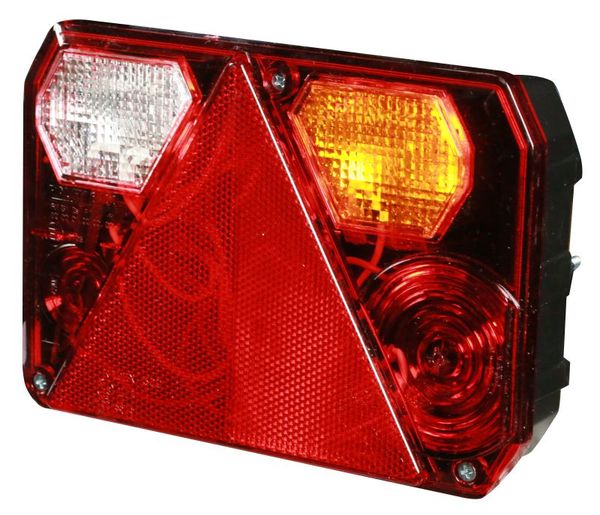SVETILKA STOP DESNA  z ŽARNICAMI RADEX 6400/13 z OSVETLITVIJO TABLICE z VZVRATNO SVETILKO in PRIKLJUČEK KABLJA z 2x 4-polnim KONEKTORJEM
