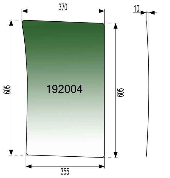 STEKLO KABINE SPREDAJ spodaj LEVO (tonirano zeleno) FIAT F130 STEKLO KABINE SPREDAJ spodaj LEVO (tonirano zeleno) FIAT F130