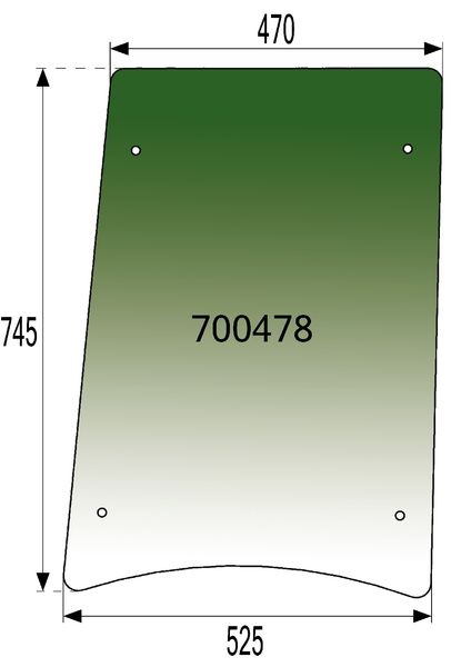 STEKLO KABINE BOČNO (nad blatnikom) LEVO ali DESNO TONIRANO zeleno STEYR 8095AP kabina: LUGSTEIN STEKLO KABINE BOČNO (nad blatnikom) LEVO ali DESNO TONIRANO zeleno STEYR 8095AP kabina: LUGSTEIN