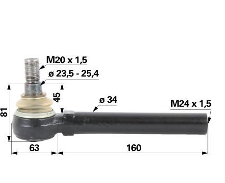 ZGLOB VOLANA notranji desni M24x1.5mm K24mm JOHN DEERE ZGLOB VOLANA notranji desni M24x1.5mm K24mm JOHN DEERE