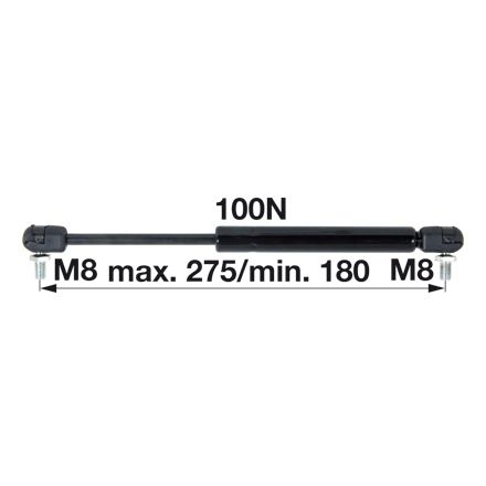 AMORTIZER KABINE POKROVA STREHA L=275 F=100N PP-PP STEYR SK2 kabina 80 CASE CS 78, CS 80, CS 86, CS 90, CS 94, CS 100, CS 110, CS 120, CS 130, CS 1 AMORTIZER KABINE POKROVA STREHA L=275 F=100N PP-PP STEYR SK2 kabina 80 CASE CS 78, CS 80, CS 86, CS 90, CS 94, CS 100, CS 110, CS 120, CS 130, CS 1