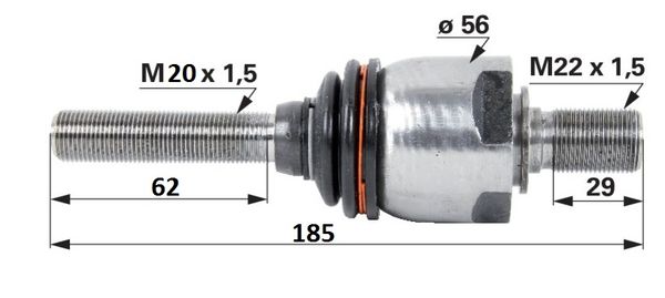 ZGLOB VOLANA AKSIJALNI M22x1.5mm / M18x1.5mm zunanji desni navoj L=212mm ZGLOB VOLANA AKSIJALNI M22x1.5mm / M18x1.5mm zunanji desni navoj L=212mm