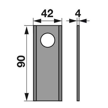 NOŽ KOSILNICE 90mm IMT NOŽ KOSILNICE 90mm IMT