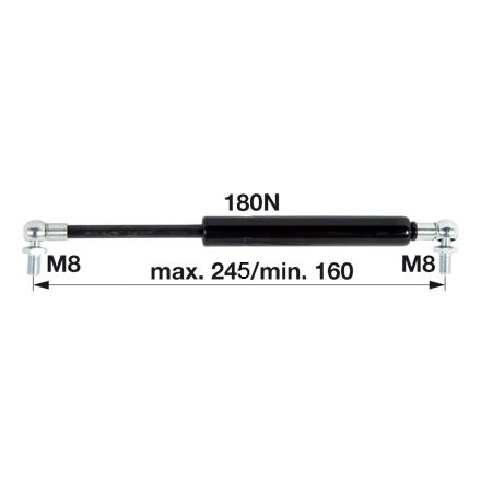 AMORTIZER KABINE L=245 F=180N CASE AMORTIZER KABINE L=245 F=180N CASE