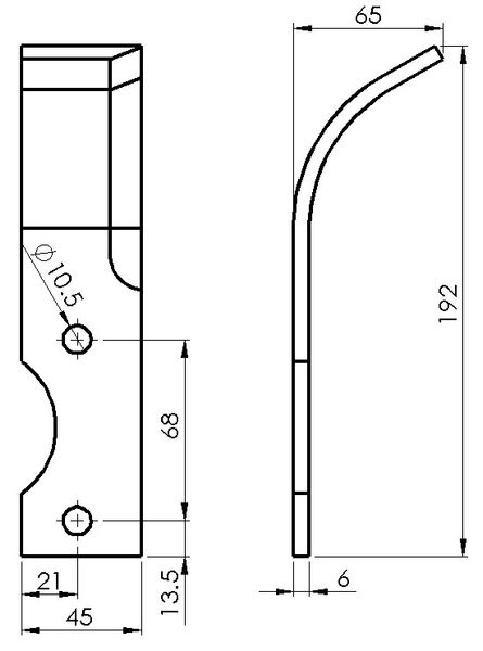 NOŽ FREZE DESNI BENASSI diesel 8KS NOŽ FREZE DESNI BENASSI diesel 8KS