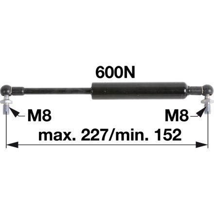 AMORTIZER KABINE L=230mm 600N VRAT MASSEY FERGUSON - UTB 684DT ŠTAJERC AMORTIZER KABINE L=230mm 600N VRAT MASSEY FERGUSON - UTB 684DT ŠTAJERC