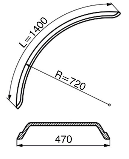 BLATNIK PVC A=470mm R=720mm L=1400mm
ustreza za sledeče dimenzije plaščev: 425/75-20, 16.9-24, 420/70-R20, 16.9-26, 14.9-28, 11.2-32, 445/70-R24, 480 BLATNIK PVC A=470mm R=720mm L=1400mm
ustreza za sledeče dimenzije plaščev: 425/75-20, 16.9-24, 420/70-R20, 16.9-26, 14.9-28, 11.2-32, 445/70-R24, 480
