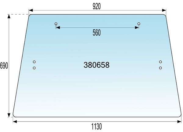 STEKLO KABINE ZADAJ zgoraj IMT 539-542-560 stari tip