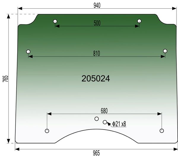 STEKLO KABINE SPREDAJ zgoraj (tonirano zeleno) kabina: LOCHMANN SLH22 - SLH33 - SLH35 STEKLO KABINE SPREDAJ zgoraj (tonirano zeleno) kabina: LOCHMANN SLH22 - SLH33 - SLH35