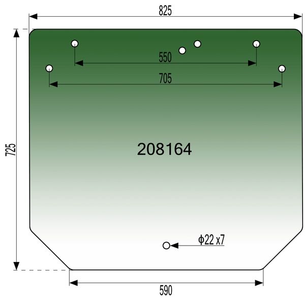 STEKLO KABINE ZADAJ zgoraj JOHN DEERE 5215 kabina: LX STEKLO KABINE ZADAJ zgoraj JOHN DEERE 5215 kabina: LX