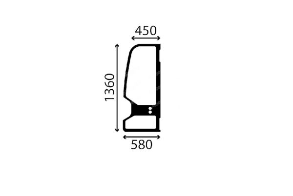 STEKLO KABINE VRAT levo TAKEUCHI TB014 - TB016 - TB219 STEKLO KABINE VRAT levo TAKEUCHI TB014 - TB016 - TB219