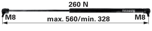 AMORTIZER KABINE L=560 F=260N FIAT AMORTIZER KABINE L=560 F=260N FIAT