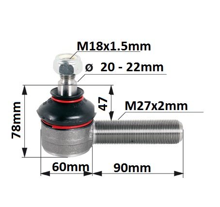 ZGLOB VOLANA zunanji desni M27x2mm K=20mm ZETOR 6045- 7045-3320-3340-4320-4340-5320-5340-5340 HORAL-6320-6340-7320 TURBO-7340 TURBO - ZETOR 7245 ZGLOB VOLANA zunanji desni M27x2mm K=20mm ZETOR 6045- 7045-3320-3340-4320-4340-5320-5340-5340 HORAL-6320-6340-7320 TURBO-7340 TURBO - ZETOR 7245
